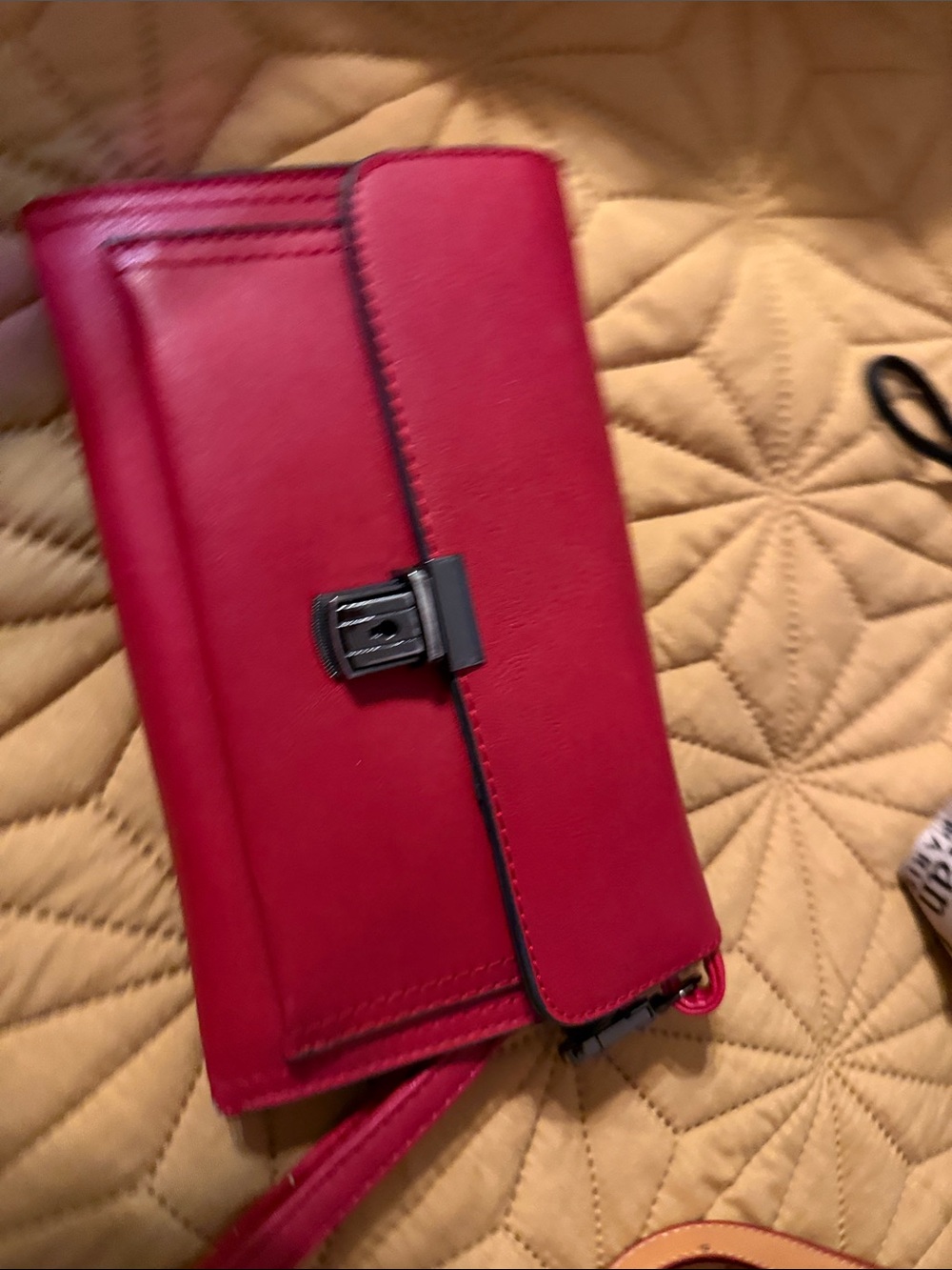 Isabelle Red Mini Crossbody Bag - Vegan Leather